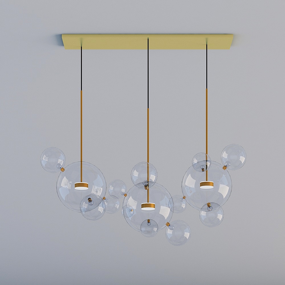 Restaurant chandelier modern minimalist Italian bubble lamp Nordic living room chandelier creative personality glass chandelier