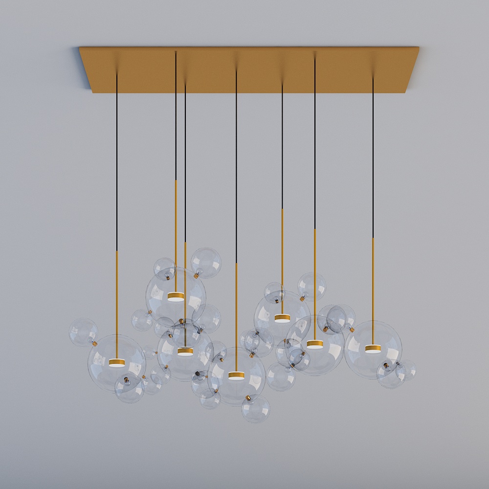 Restaurant chandelier modern minimalist Italian bubble lamp Nordic living room chandelier creative personality glass chandelier