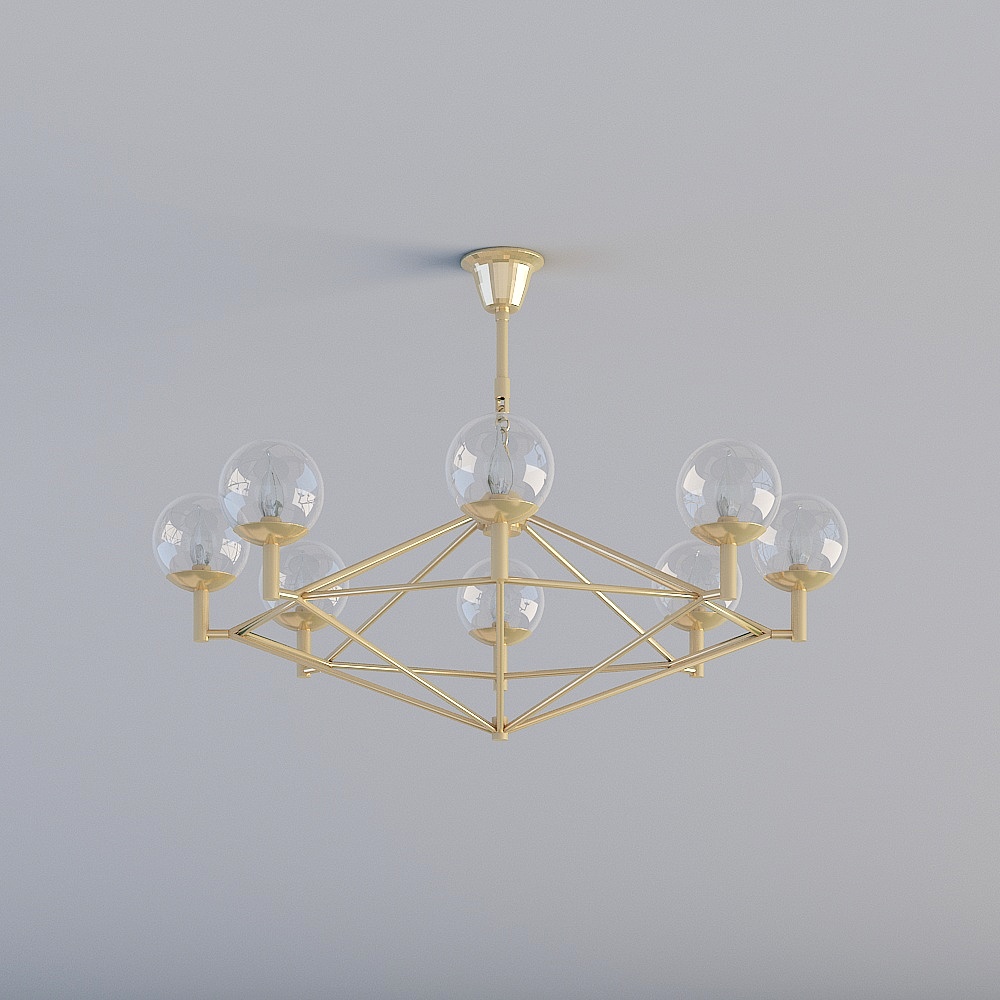 Lustre Metallico Moderno di Lusso 1