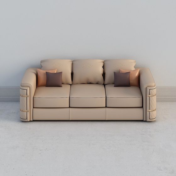 Unique Low-Poly Elegant Sofa 3D model