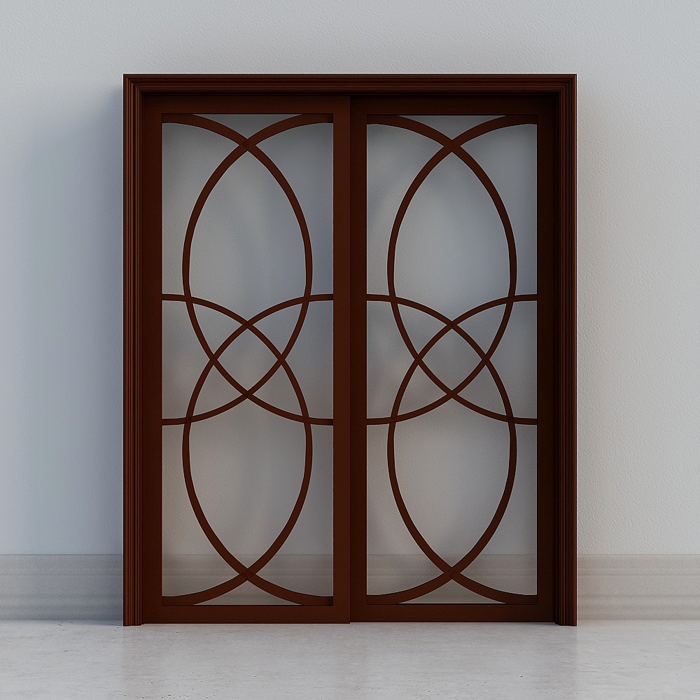 Chinese style sliding door