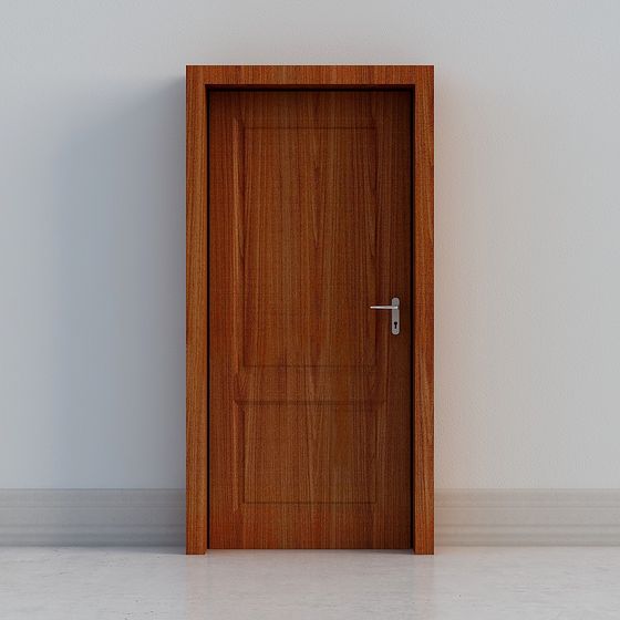 Elegant Low-Polygon 3D Door Model