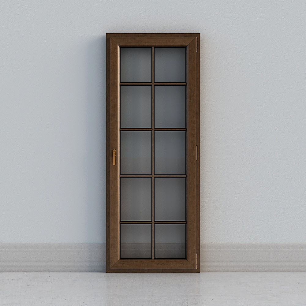 モダン金色窓付きバスルームドア