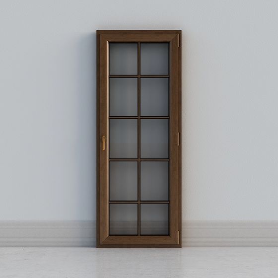 モダン金色窓付きバスルームドア