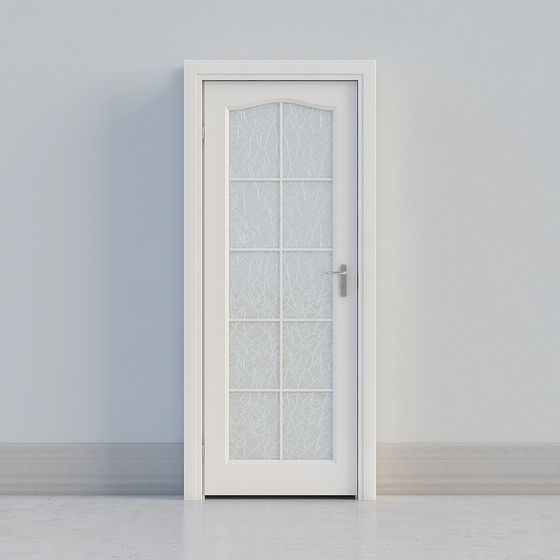 Glass Window Arched Door 3D model