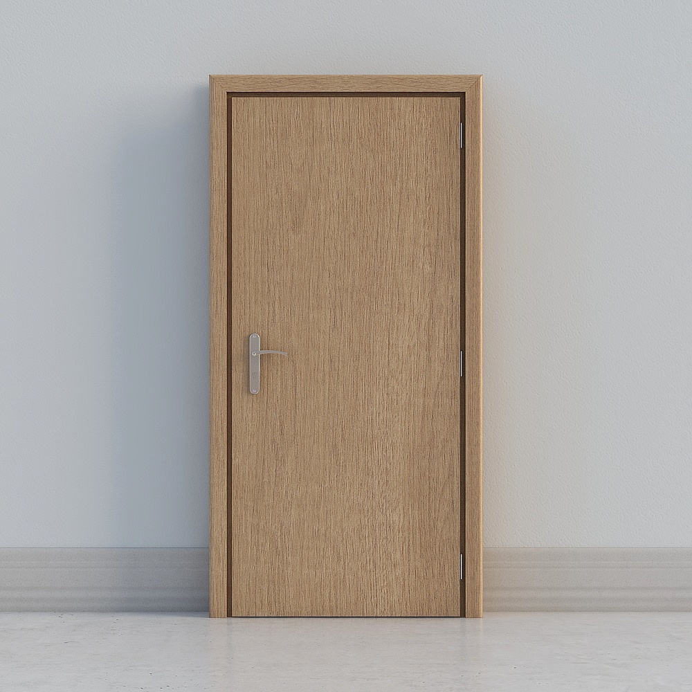 Low-Poly Modern Interior Door 3D Model