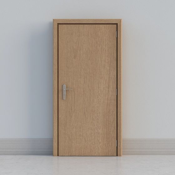 Low-Poly Modern Interior Door 3D Model