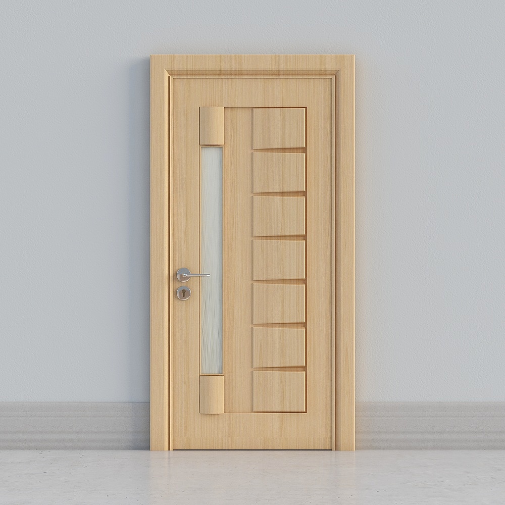 Stylish Low-Polygon 3D Model Door Design