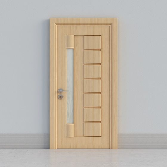 Stylish Low-Polygon 3D Model Door Design