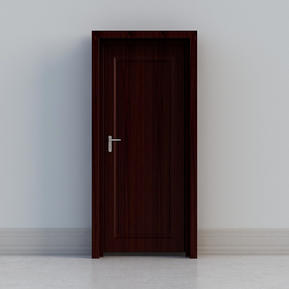 Elegant Wooden Door 3D model
