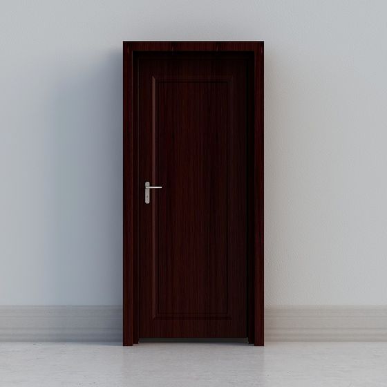 Elegant Wooden Door 3D model
