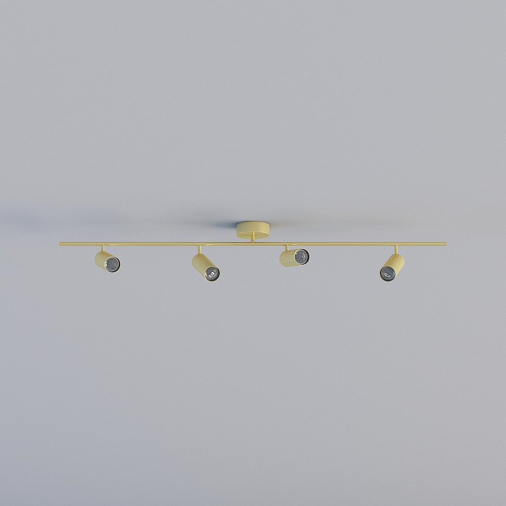 Faretto a binario LED moda commerciale ferro dorato