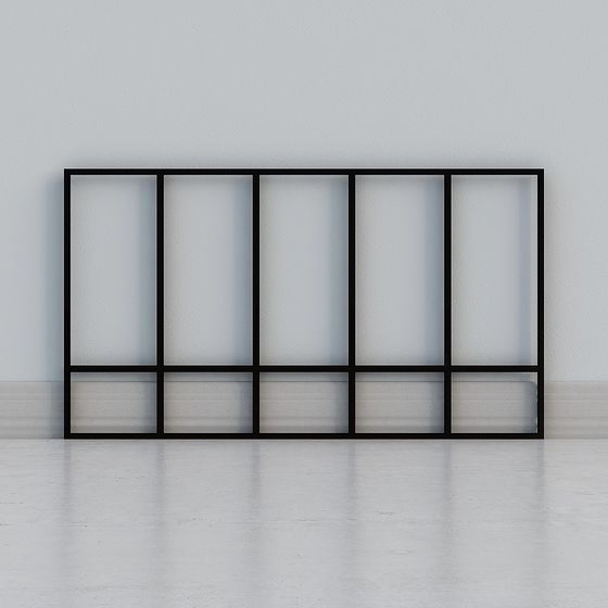 Industrial Glass Partition Wall 3D model