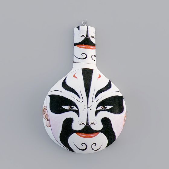 Peking Opera Face Pendant 3D model for Creative Projects
