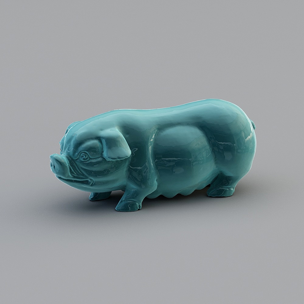 Charming Low-Poly Pig 3D Model for Creative Projects