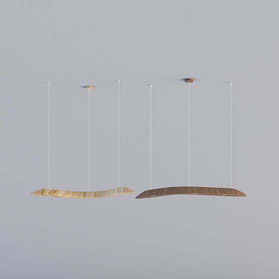 Elegant Low-Poly Chandelier 3D model
