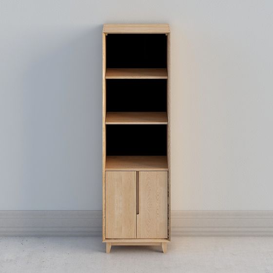 Modern Low-Poly Bookshelf 3D model