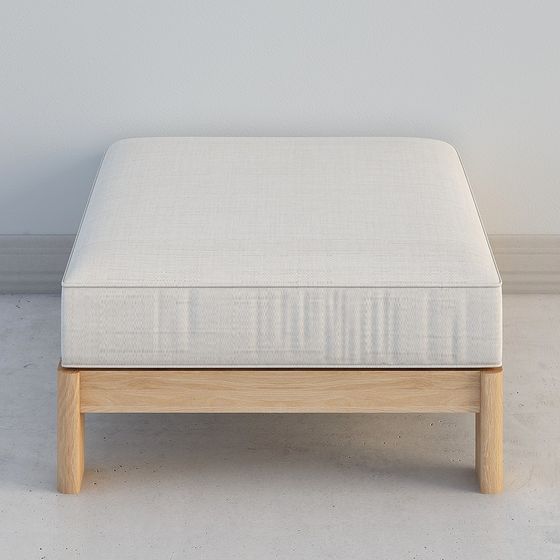 Cozy Ottoman 3D model for Comfortable Spaces