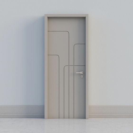 Minimalist Door 3D model for Modern Interiors