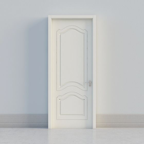 Stylish Low-Poly 3D Door Model for Interiors