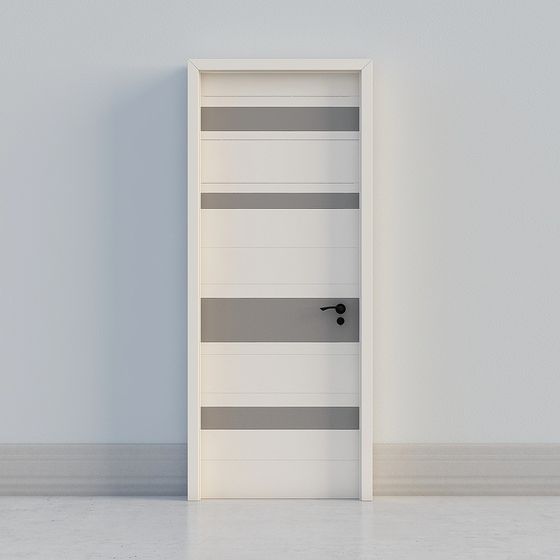 Striped Door 3D model for Modern Interiors