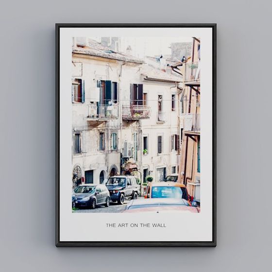 City Alley Low-Poly 3D Model