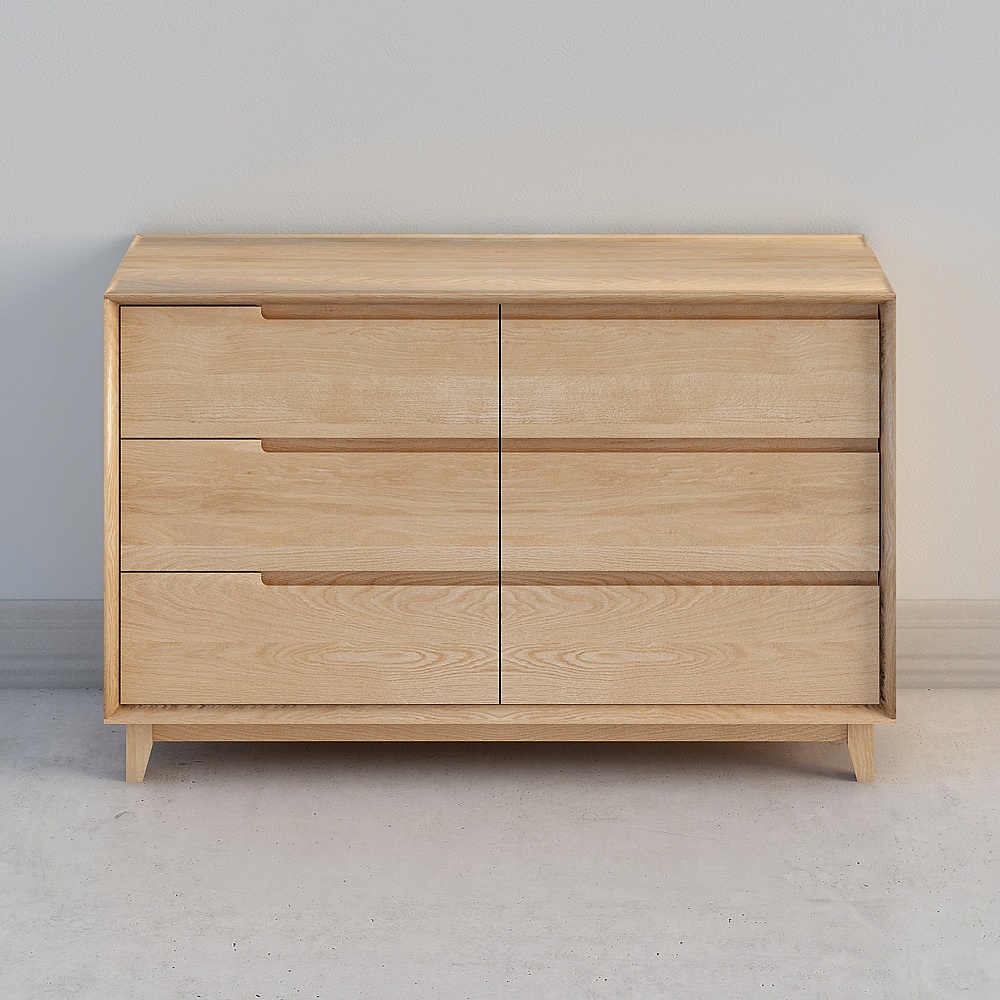 108030201 style wide 6 bucket cabinet wood color