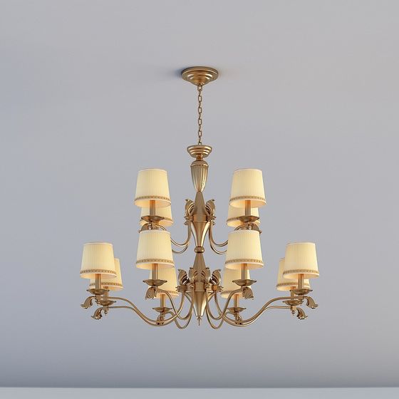Elegant Classic Pendant Light 3D model