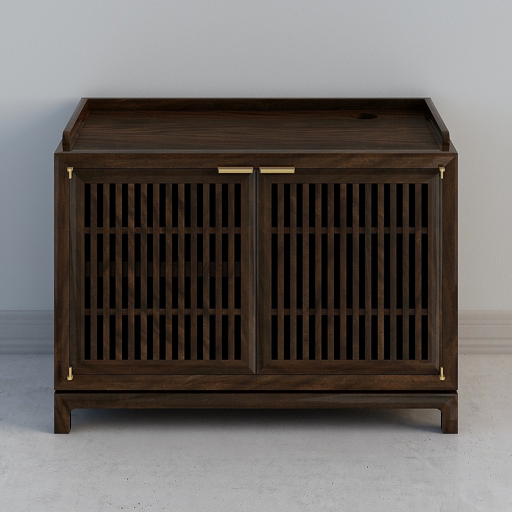 Urban Wood Storage Cabinet 3D model