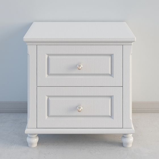 Elegant Low-Poly Nightstand 3D Model