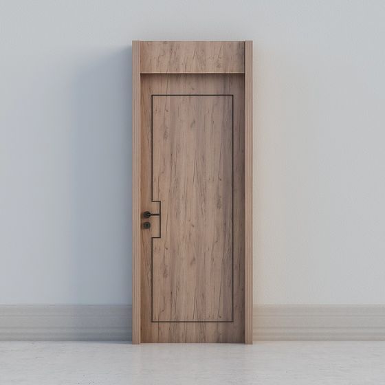 Stylish Low-Poly Door 3D model for Modern Interiors