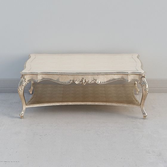 Rococo Style Coffee Table 3D model