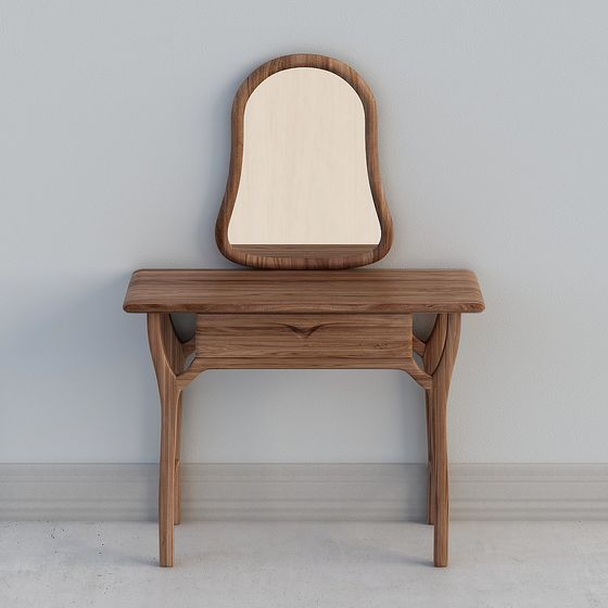 Stylish Low-Poly Makeup Vanity 3D model