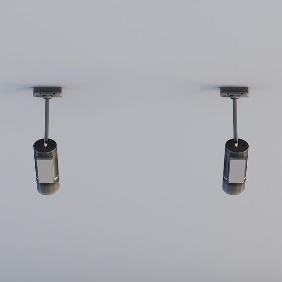 Modern Minimalist Hanging Light Fixture 3D model