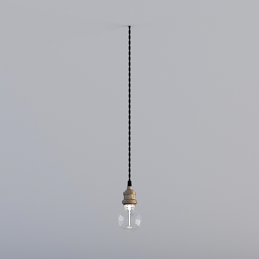 Vintage Industrial Hanging Bulb 3D model