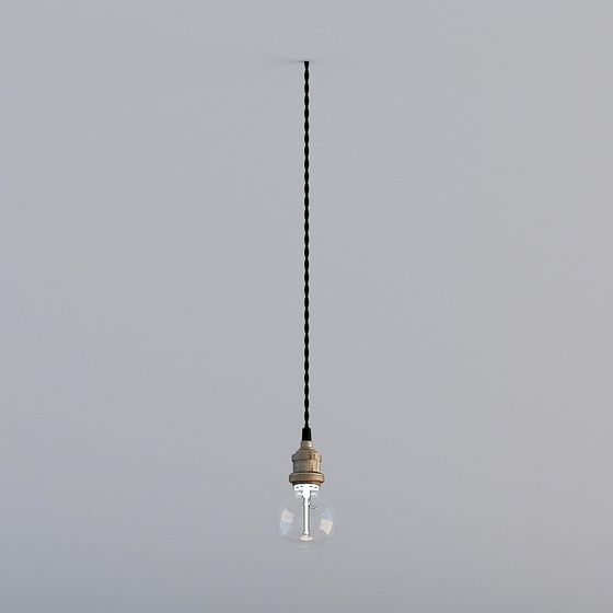 Vintage Industrial Hanging Bulb 3D model