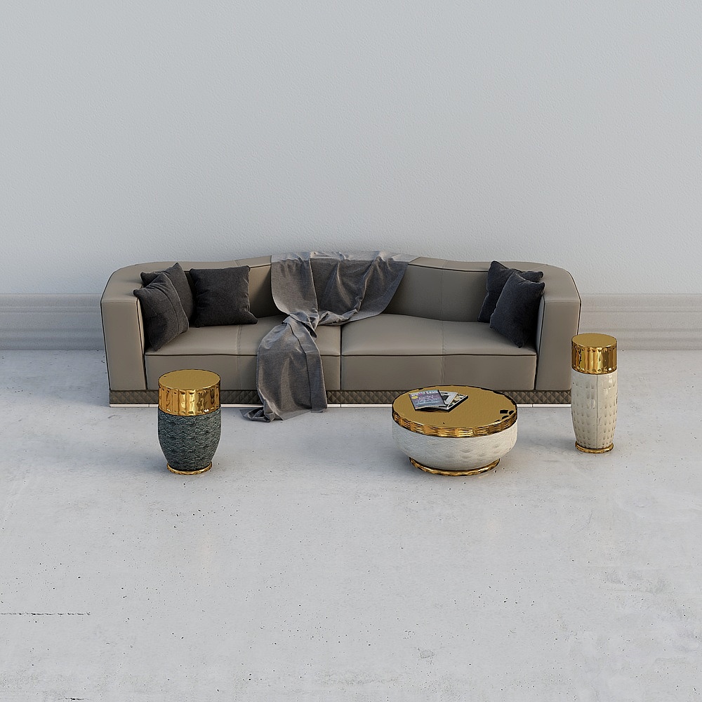 Luxe Living Room Set 3D model