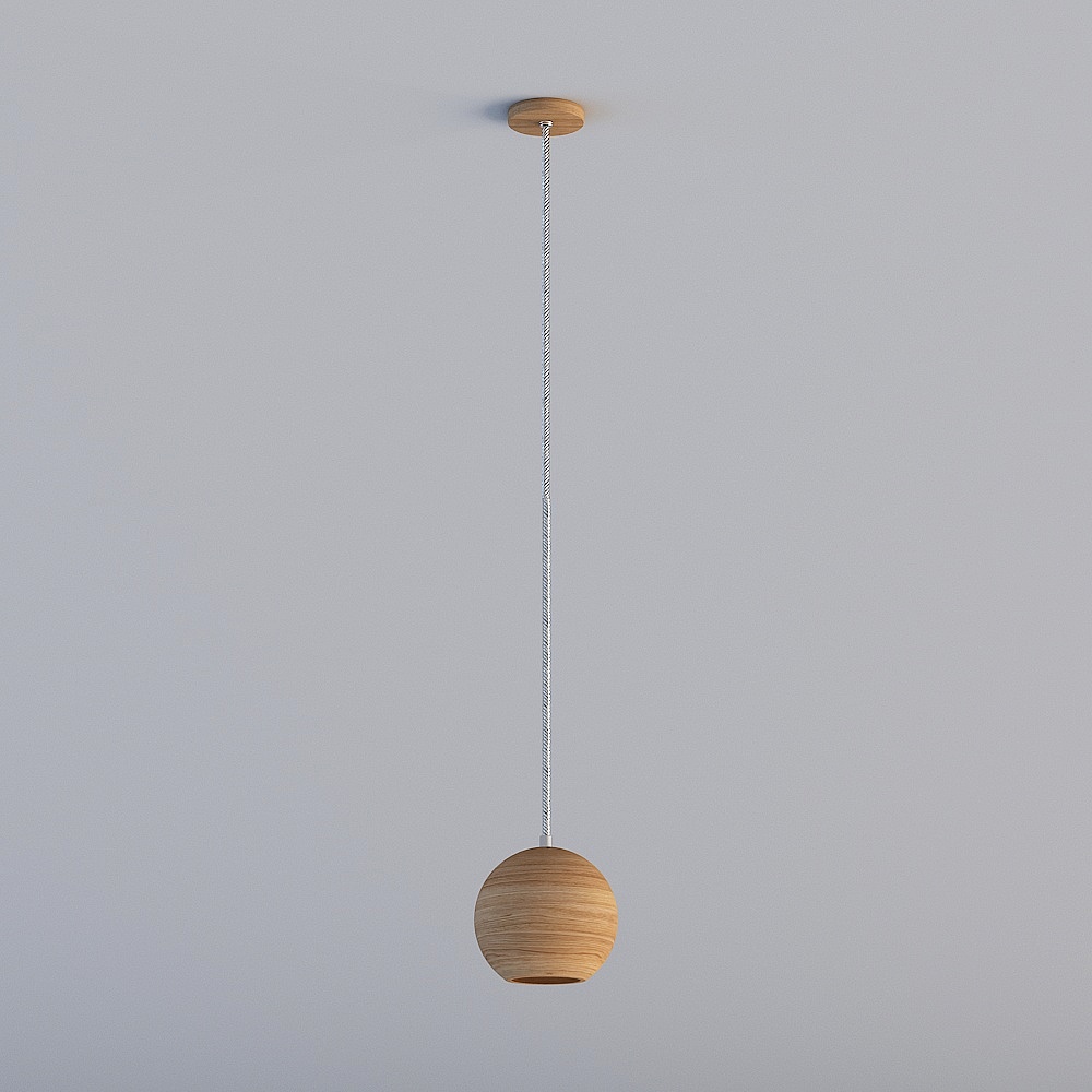 Đèn chùm gỗ hiện đại 05