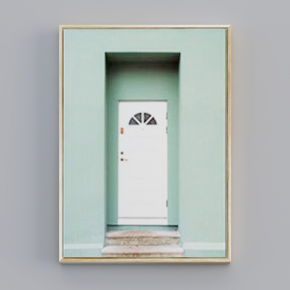 Modern Decorative Painting 3D Model for Cityscape Interiors