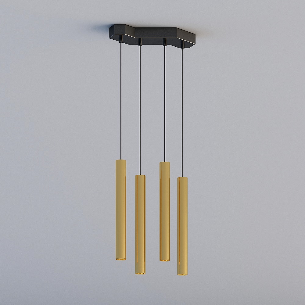 Elegant Low-Polygon Chandelier 3D model