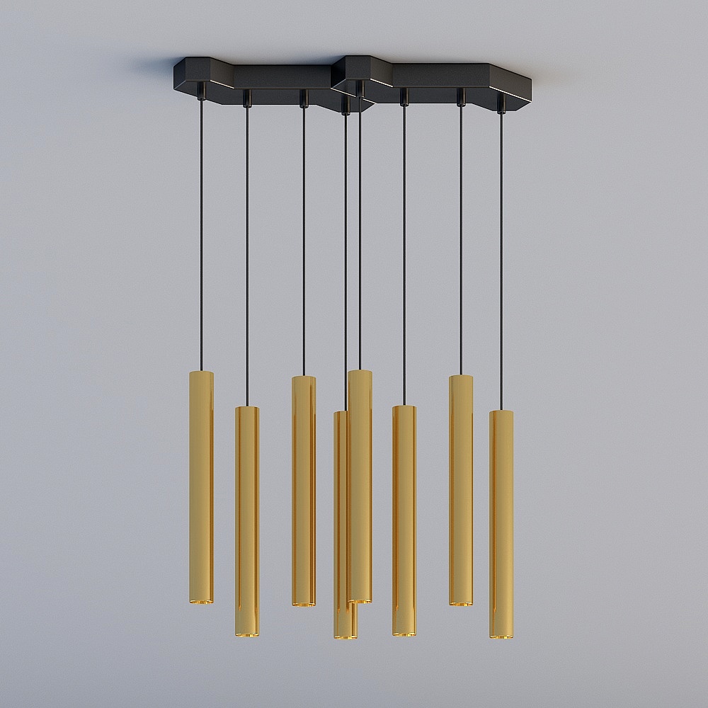 Elegant Low-Poly Chandelier 3D model for Modern Interiors