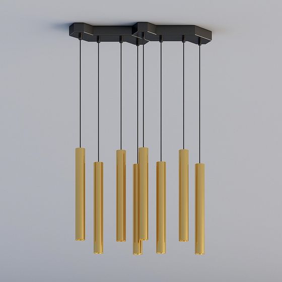 Elegant Low-Poly Chandelier 3D model for Modern Interiors