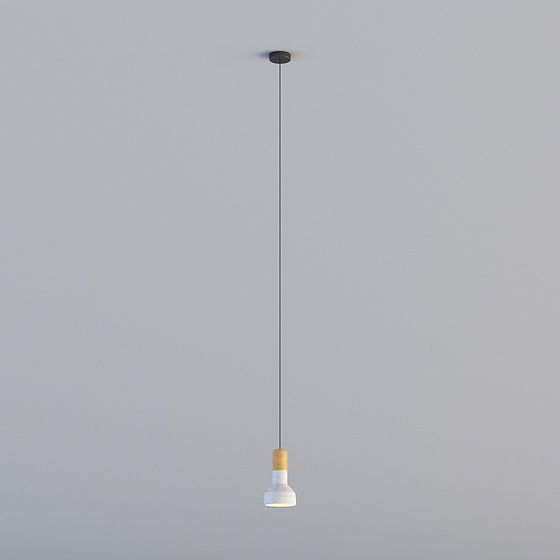 Stylish Low-Poly Pendant Light 3D model for Modern Interiors