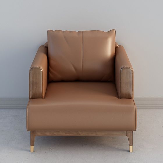Cozy Leather Chair 3D model