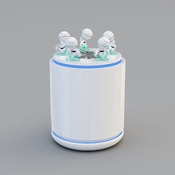 Futuristic Smart Round Table 3D model for Creative Projects