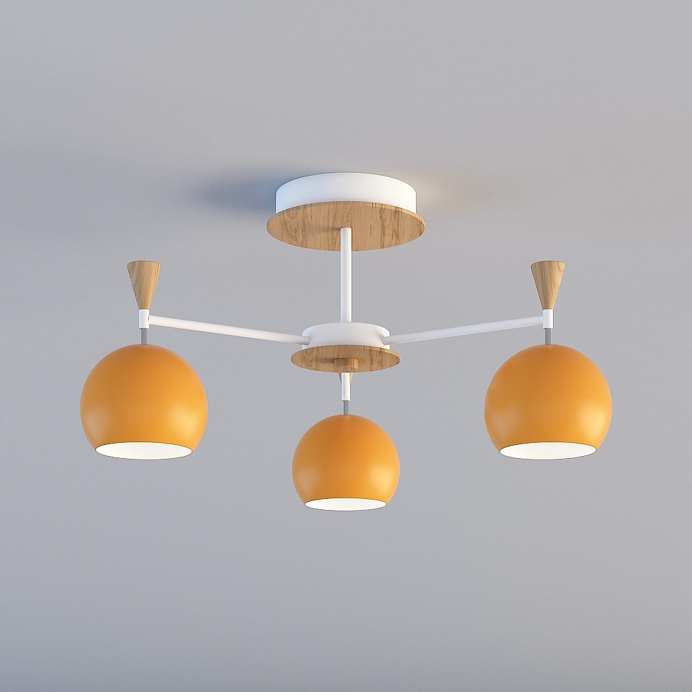 3D lights are all TY-Nordic Modern Minimalist Restaurant Bedroom Iron Macaron Chandelier-88042-3-Yellow