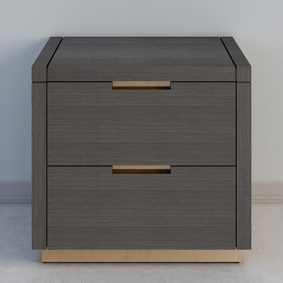 Elegant Minimalist Nightstand 3D model for Modern Interiors