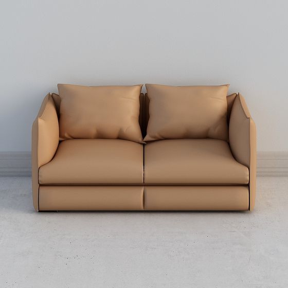 Stylish Low-Polygon Sofa 3D model for Modern Interiors