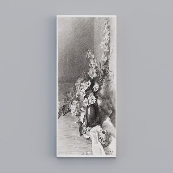 Elegant Low-Polygon Still Life 3D model