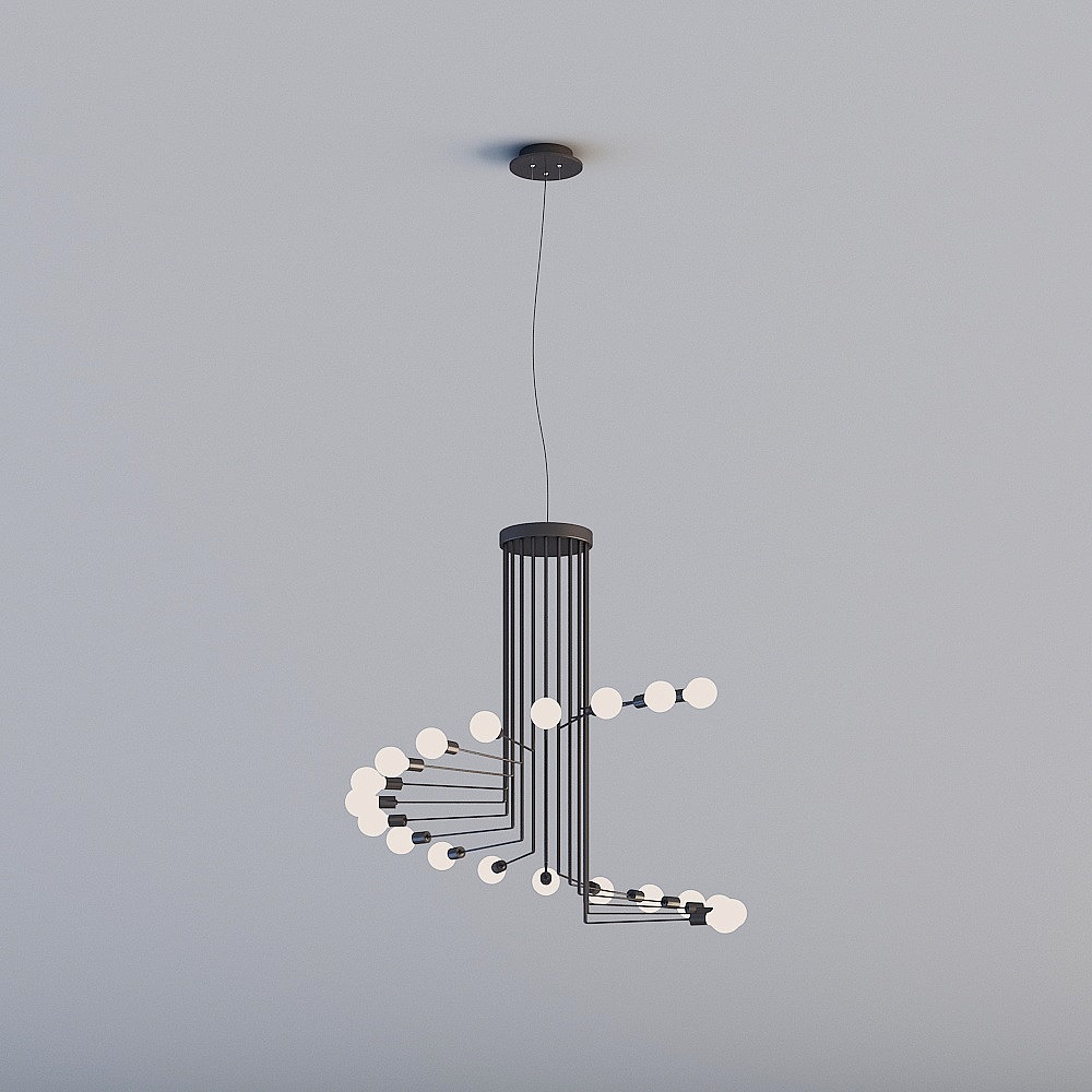 3D lights are all XLG - Postmodern Minimalist Restaurant Bedroom Bedroom Spiral Light - N173-20